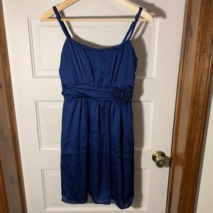 RomyRed Line Blue Dress